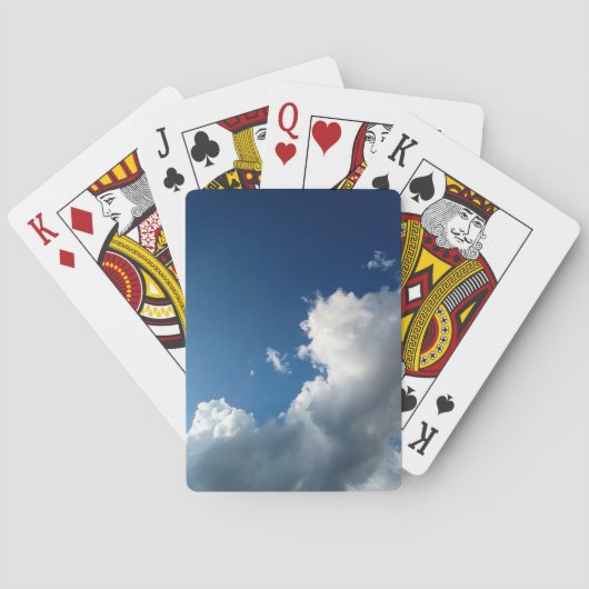 Curve in een grote wolk pokerkaarten (Achterkant)