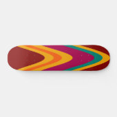 Curve kleurrijke regenboog Abstracte retroArt Deco Persoonlijk Skateboard (Horizontaal)