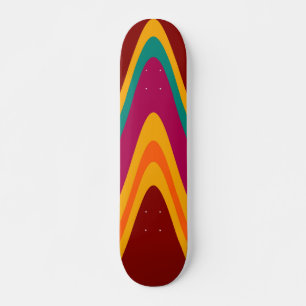 Curve kleurrijke regenboog Abstracte retroArt Deco Persoonlijk Skateboard