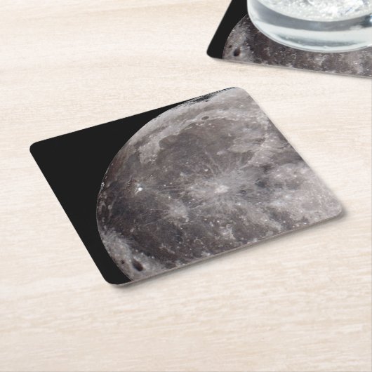 Curve of Full Moon Astronomy Afbeelding Kartonnen Onderzetters (Schuin)