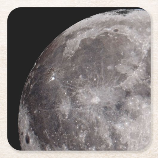 Curve of Full Moon Astronomy Afbeelding Kartonnen Onderzetters (Voorkant)