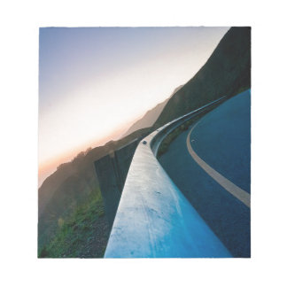 Curve op de weg notitieblok