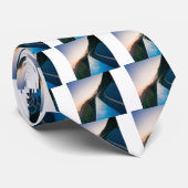 Curve op de weg stropdas (Opgerold)