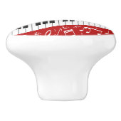 Curve-pianotoetsen en muzieknoten keramische knop (Zijkant)