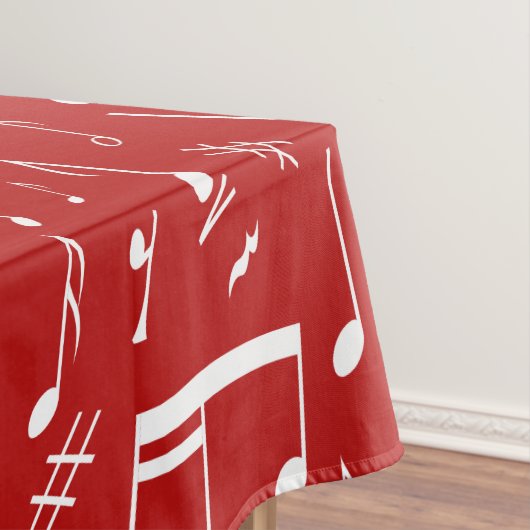 Curve-pianotoetsen en muzieknoten tafelkleed (Voorbeeld)