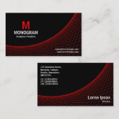 Curve - Rood op zwart Visitekaartje (Voorkant / Achterkant)