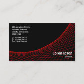 Curve - Rood op zwart Visitekaartje (Achterkant)