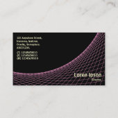 Curve - Roze en crème op zwart Visitekaartje (Achterkant)