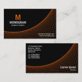 Curve - Sinaasappel op zwart Visitekaartje (Voorkant / Achterkant)