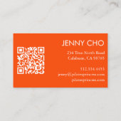 Curve Stripe Retro Abstract Minimaal Modern Sinaas Visitekaartje (Achterkant)