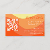 Curve Stripes Retro Abstract Minimalistisch Modern Visitekaartje (Achterkant)