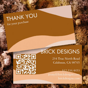 Curve Stripes Retro Minimalistische Moderne QR Cod Visitekaartje