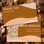 Curve Stripes Retro Minimalistische Moderne QR Cod Visitekaartje