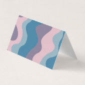 Curve Stripes Retro Minimalistische Orde Dank u QR Visitekaartje (Achterkant)