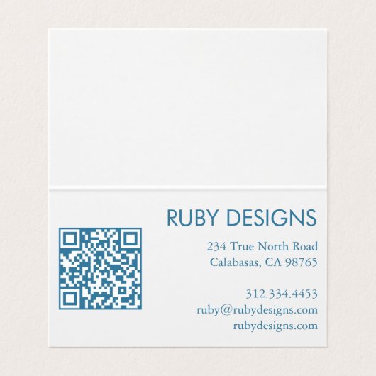 Curve Stripes Retro Minimalistische Orde Dank u QR Visitekaartje (Binnenkant ongevouwen)