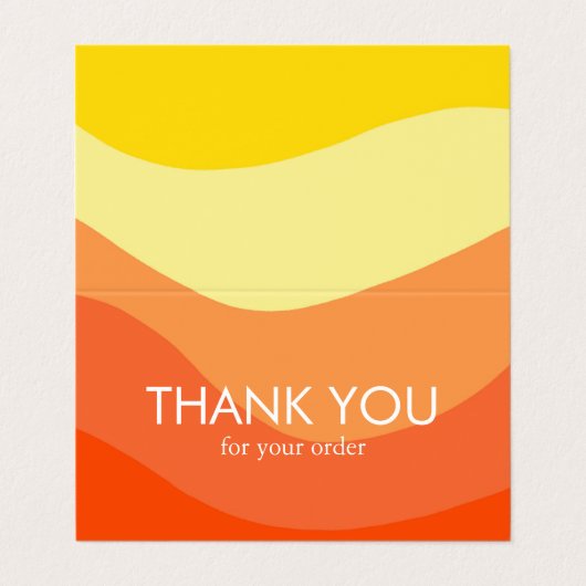 Curve Stripes Retro Minimalistische Orde Dank u Ro Visitekaartje (Buitenkant ongevouwen)