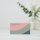 Curve Stripes Retro Minimalistische Orde Dank u Visitekaartje (Staand voorkant)