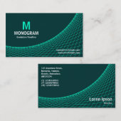Curve - Turquoise op Dark Green 003333 Visitekaartje (Voorkant / Achterkant)