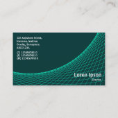 Curve - Turquoise op Dark Green 003333 Visitekaartje (Achterkant)