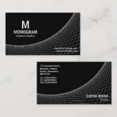 Curve - Zilver grijs op zwart Visitekaartje (Voorkant / Achterkant)