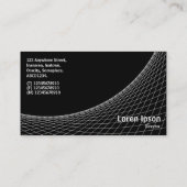 Curve - Zilver grijs op zwart Visitekaartje (Achterkant)
