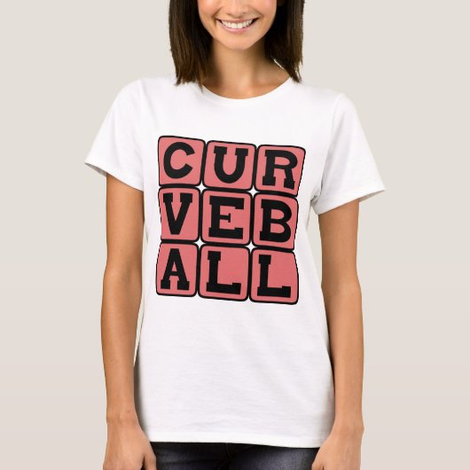Curveball, Honkbalpitch T-shirt (Voorkant)