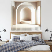Curved Alcove Seat Canvas Afdruk (Insitu (Slaapkamer))