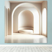 Curved Alcove Seat Canvas Afdruk (Insitu (Houten vloer))