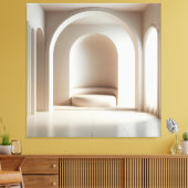 Curved Alcove Seat Canvas Afdruk (Insitu (Woonkamer))