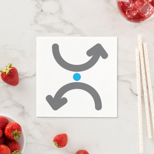 Curved Arrows Paper Napkins Servet (Insitu)