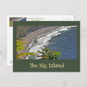 "CURVED BLACK SAND BEACH ONDERAAN WAIPI O VALLEY K BRIEFKAART (Voorkant / Achterkant)