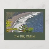 "CURVED BLACK SAND BEACH ONDERAAN WAIPI O VALLEY K BRIEFKAART (Voorkant)