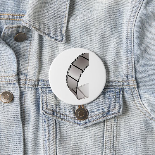 Curved Blank Film Strip Ronde Button 7,6 Cm