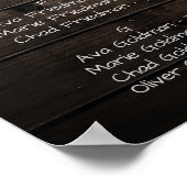 Curved Branch | Houten alfabetische zeegrafiek Poster (Hoek)