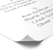 Curved Branch Silver Alfabetical Seating Chart Poster (Hoek)