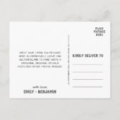 Curved Branches | Chalkboard Hartelijk dank Briefkaart (Achterkant)