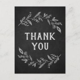 Curved Branches | Chalkboard Hartelijk dank Briefkaart