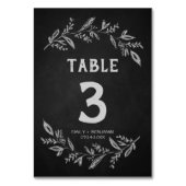 Curved Branches | Chalkboard-tabelnummer Kaart (Voorkant)