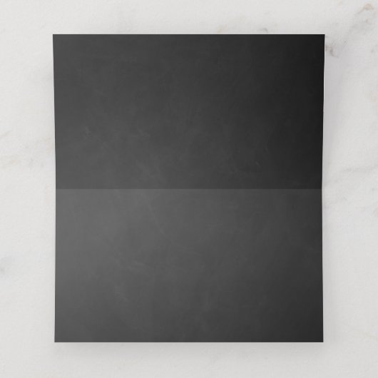 Curved Branches | Chalkboard Wedding Plaatskaartje (Binnenkant ongevouwen)