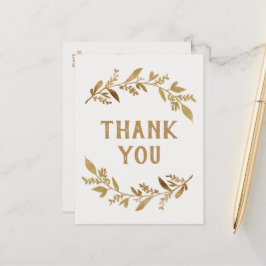 Curved Branches | Gold Hartelijk dank Briefkaart