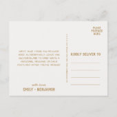 Curved Branches | Gold Hartelijk dank Briefkaart (Achterkant)