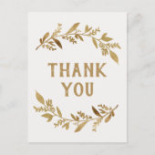 Curved Branches | Gold Hartelijk dank Briefkaart (Voorkant)
