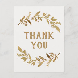 Curved Branches | Gold Hartelijk dank Briefkaart