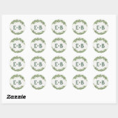 Curved Branches | Greenery Wedding Envelope Seals Ronde Sticker (Vel)