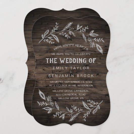 Curved Branches | Houden het huwelijk van Kaart (Voorkant / Achterkant)