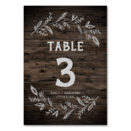 Curved Branches | Houten tabelnummer Kaart