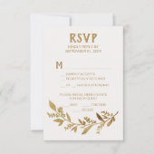 Curved Branches | Keuze uit Gold Menu RSVP-kaart (Voorkant)