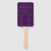 Curved Branches | Silver Wedding Programme Handwaaier (Achterkant)