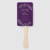 Curved Branches | Silver Wedding Programme Handwaaier (Voorkant)