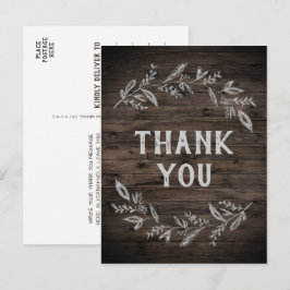 Curved Branches | Wooden Hartelijk dank Briefkaart